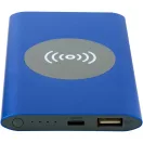 Powerbank 4000 mAh, 10 W, Wireless, USB-A, USB-C, 2410E23100, Everestus, 12 x 1 x 6.8 cm, Aluminiu, Albastru royal