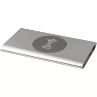   Powerbank 4000 mAh, 10 W, Wireless, USB-A, USB-C, 2410E23101, Everestus, 12 x 1 x 6.8 cm, Aluminiu, Argintiu