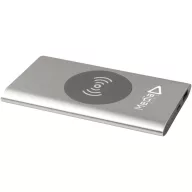   Powerbank 4000 mAh, 10 W, Wireless, USB-A, USB-C, 2410E23101, Everestus, 12 x 1 x 6.8 cm, Aluminiu, Argintiu