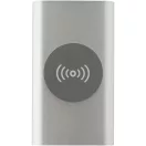 Powerbank 4000 mAh, 10 W, Wireless, USB-A, USB-C, 2410E23101, Everestus, 12 x 1 x 6.8 cm, Aluminiu, Argintiu