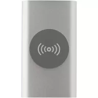   Powerbank 4000 mAh, 10 W, Wireless, USB-A, USB-C, 2410E23101, Everestus, 12 x 1 x 6.8 cm, Aluminiu, Argintiu