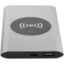 Powerbank 4000 mAh, 10 W, Wireless, USB-A, USB-C, 2410E23101, Everestus, 12 x 1 x 6.8 cm, Aluminiu, Argintiu