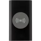 Powerbank 4000 mAh, 10 W, Wireless, USB-A, USB-C, 2410E23102, Everestus, 12 x 1 x 6.8 cm, Aluminiu, Negru