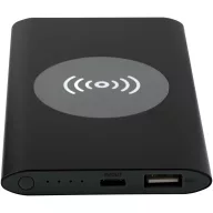   Powerbank 4000 mAh, 10 W, Wireless, USB-A, USB-C, 2410E23102, Everestus, 12 x 1 x 6.8 cm, Aluminiu, Negru