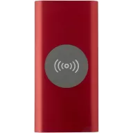   Powerbank 8000 mAh, 10 W, Wireless, USB-A, USB-C, 2410E23103, Everestus, 15 x 1.2 x 7.4 cm, Aluminiu, Rosu