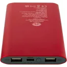 Powerbank 8000 mAh, 10 W, Wireless, USB-A, USB-C, 2410E23103, Everestus, 15 x 1.2 x 7.4 cm, Aluminiu, Rosu
