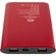   Powerbank 8000 mAh, 10 W, Wireless, USB-A, USB-C, 2410E23103, Everestus, 15 x 1.2 x 7.4 cm, Aluminiu, Rosu