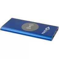   Powerbank 8000 mAh, 10 W, Wireless, USB-A, USB-C, 2410E23104, Everestus, 15 x 1.2 x 7.4 cm, Aluminiu, Albastru royal