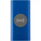 Powerbank 8000 mAh, 10 W, Wireless, USB-A, USB-C, 2410E23104, Everestus, 15 x 1.2 x 7.4 cm, Aluminiu, Albastru royal
