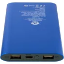 Powerbank 8000 mAh, 10 W, Wireless, USB-A, USB-C, 2410E23104, Everestus, 15 x 1.2 x 7.4 cm, Aluminiu, Albastru royal