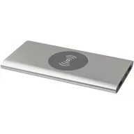  Powerbank 8000 mAh, 10 W, Wireless, USB-A, USB-C, 2410E23105, Everestus, 15 x 1.2 x 7.4 cm, Aluminiu, Argintiu