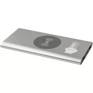   Powerbank 8000 mAh, 10 W, Wireless, USB-A, USB-C, 2410E23105, Everestus, 15 x 1.2 x 7.4 cm, Aluminiu, Argintiu