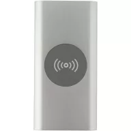   Powerbank 8000 mAh, 10 W, Wireless, USB-A, USB-C, 2410E23105, Everestus, 15 x 1.2 x 7.4 cm, Aluminiu, Argintiu