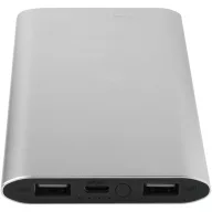   Powerbank 8000 mAh, 10 W, Wireless, USB-A, USB-C, 2410E23105, Everestus, 15 x 1.2 x 7.4 cm, Aluminiu, Argintiu