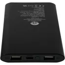 Powerbank 8000 mAh, 10 W, Wireless, USB-A, USB-C, 2410E23106, Everestus, 15 x 1.2 x 7.4 cm, Aluminiu, Negru