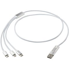   Cablu de incarcare 5-in-1, 2502E14510, Everestus, 104 x 0.7 x 1.6 cm, Aluminiu, Argintiu