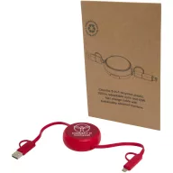   Cablu de incarcare 5-in-1, 2502E14447, Everestus, 150 x ⌀0.8 cm, Aluminiu, ABS, Rosu