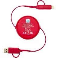   Cablu de incarcare 5-in-1, 2502E14447, Everestus, 150 x ⌀0.8 cm, Aluminiu, ABS, Rosu