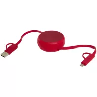   Cablu de incarcare 5-in-1, 2502E14447, Everestus, 150 x ⌀0.8 cm, Aluminiu, ABS, Rosu