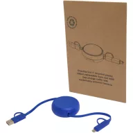   Cablu de incarcare 5-in-1, 2502E14448, Everestus, 150 x ⌀0.8 cm, Aluminiu, ABS, Albastru royal