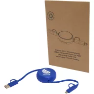   Cablu de incarcare 5-in-1, 2502E14448, Everestus, 150 x ⌀0.8 cm, Aluminiu, ABS, Albastru royal