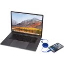 Cablu de incarcare 5-in-1, 2502E14448, Everestus, 150 x ⌀0.8 cm, Aluminiu, ABS, Albastru royal