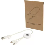  Cablu de incarcare 5-in-1, 2502E14487, Everestus, 30 x 0.8 x ⌀3.5 cm, ABS, Alb
