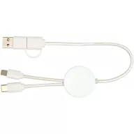   Cablu de incarcare 5-in-1, 2502E14487, Everestus, 30 x 0.8 x ⌀3.5 cm, ABS, Alb