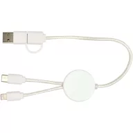  Cablu de incarcare 5-in-1, 2502E14487, Everestus, 30 x 0.8 x ⌀3.5 cm, ABS, Alb