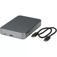   Powerbank Everestus, 2610E17994, 10000 mAh, 10.4x1.6x7 cm, Aluminiu, Gri Gun Metal