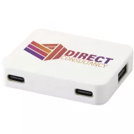   Hub usb 4 porturi, 2509E14640, Everestus, 5.3x1.1x4.3 cm, ABS, Alb