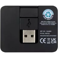   Hub usb 4 porturi, 2509E14641, Everestus, 5.3x1.1x4.3 cm, ABS, Negru