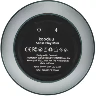   Boxa portabila, 2200 mAh, 10 W, 2509E14743, Kooduu, 13.7x16.2x13.7 cm, Otel, Plastic, Albastru aquamarine
