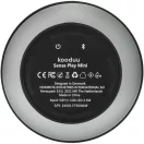 Boxa portabila, 2200 mAh, 10 W, 2509E14744, Kooduu, 13.7x16.2x13.7 cm, Otel, Plastic, Gri antracit