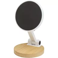   Suport de telefon pentru birou, 2509E14433, Everestus, 2.5xØ 6 cm, Bambus, Alb