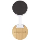 Suport de telefon pentru birou, 2509E14433, Everestus, 2.5xØ 6 cm, Bambus, Alb