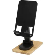   Suport de telefon pentru birou, 2509E14437, Everestus, 12x2.9x6.8 cm, Bambus, ABS, Negru
