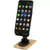   Suport de telefon pentru birou, 2509E14437, Everestus, 12x2.9x6.8 cm, Bambus, ABS, Negru