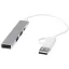 Hub usb 4 porturi, 2509E14441, Everestus, 29x0.7 cm, Aluminiu, Argintiu