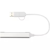   Hub usb 4 porturi, 2509E14441, Everestus, 29x0.7 cm, Aluminiu, Argintiu