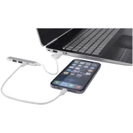   Hub usb 4 porturi, 2509E14441, Everestus, 29x0.7 cm, Aluminiu, Argintiu