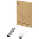 Hub usb 4 porturi, 2509E14441, Everestus, 29x0.7 cm, Aluminiu, Argintiu