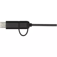   Cablu de incarcare, Everestus, 2610E17664, 65 W, 100x1.8 cm, Aluminiu, Poliester, Negru