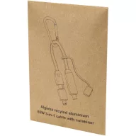   Cablu de incarcare, Everestus, 2610E17618, 65 W, 20x1.4 cm, Aluminiu, Poliester, Negru