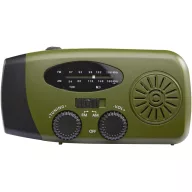   Radio de urgenta, Everestus, 2610E17893, 1200 mAh, 13x6x5 cm, ABS, Verde Army