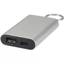 Powerbank Everestus, 2610E17992, 2000 mAh, 7.2x1.4x4.4 cm, Aluminiu, Argintiu