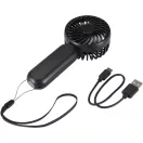 Ventilator usb, Everestus, 2610E17598, 14.7x3.9x6.5 cm, ABS, Negru