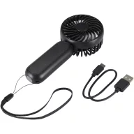   Ventilator usb, Everestus, 2610E17598, 14.7x3.9x6.5 cm, ABS, Negru