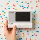 Card de urmarire elegant si reincarcabil, Chipolo, 2610E18181, 5.35x8.52x0.25 cm, ABS, Policarbonat, Negru Charcoal