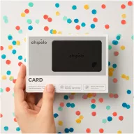   Card de urmarire elegant si reincarcabil, Chipolo, 2610E18181, 5.35x8.52x0.25 cm, ABS, Policarbonat, Negru Charcoal